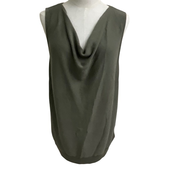 Chico's Tops - Chicos Women's Sleeveless Top Cowl Neck Olive Green Knit Tank Blouse‎ Size 3